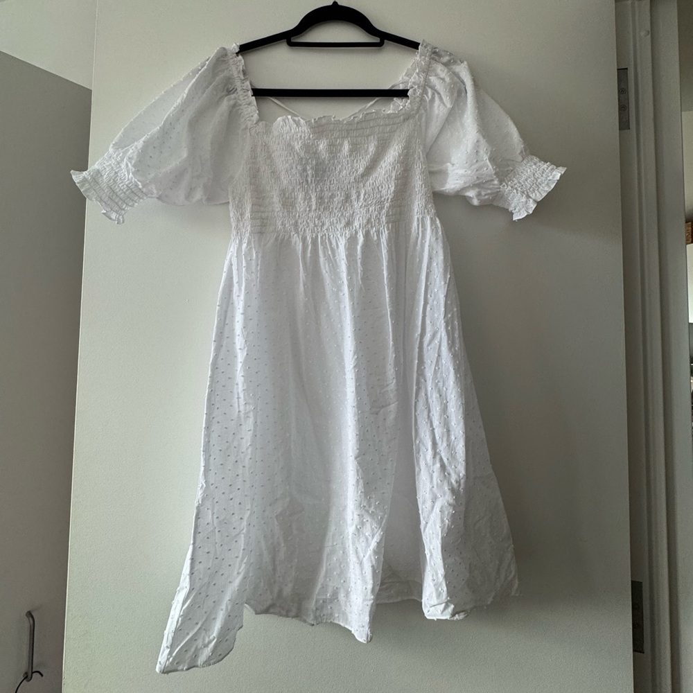 Hill House White Puff Sleeve Dress